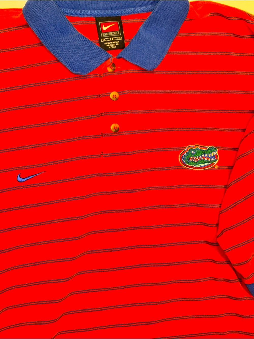Vintage Nike Team Florida Gators short-sleeve polo shirt in classic UF orange an
